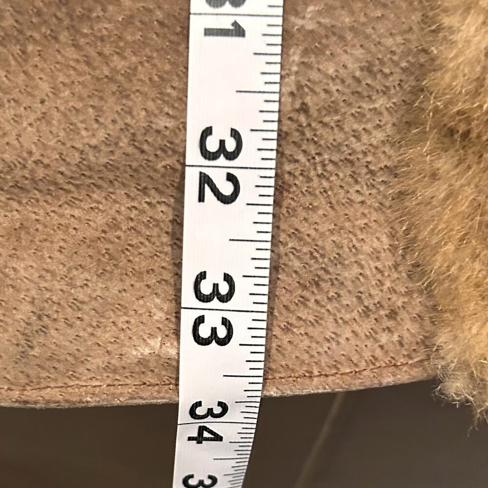 VINTAGE 70s Tissavel France Luxury Faux Fur Suede Made in Brittain Large - Picture 13 of 13